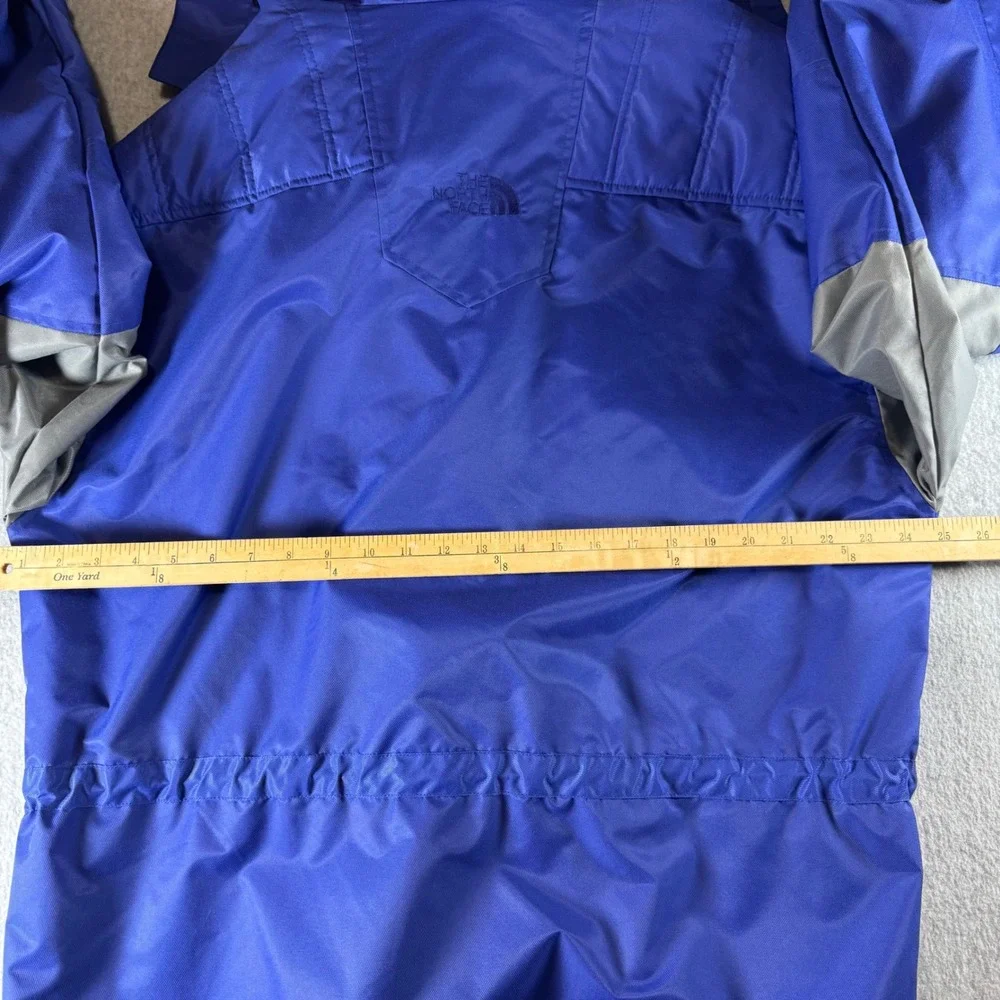 The North Face Mens Blue Teal Mountain Parka Jacket Hooded Large Vintage